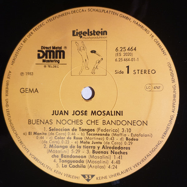 Juan José Mosalini* : Buenas Noches Che Bandoneon (LP, Album)