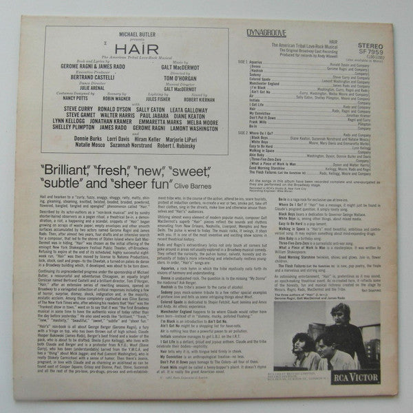 Various : Hair - The American Tribal Love-Rock Musical - The Original Broadway Cast Recording (LP, Album)