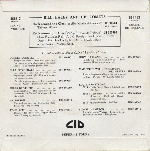 Bill Haley And His Comets : Graine De Violence (7", EP)