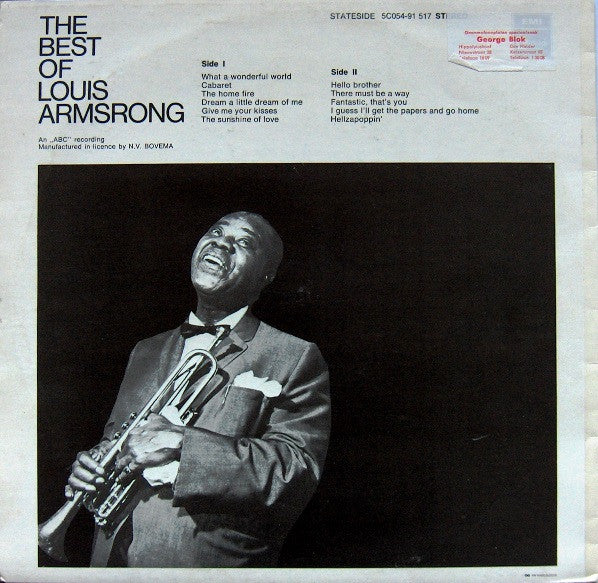 Louis Armstrong : The Best Of Louis Armstrong (LP, Album, RE)