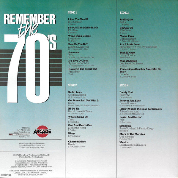 Various : Remember The 70's Volume 4 (2xLP, Comp, Gat)
