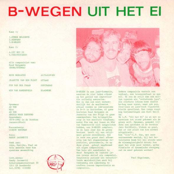 B-Wegen : Uit Het Ei (LP, Album)