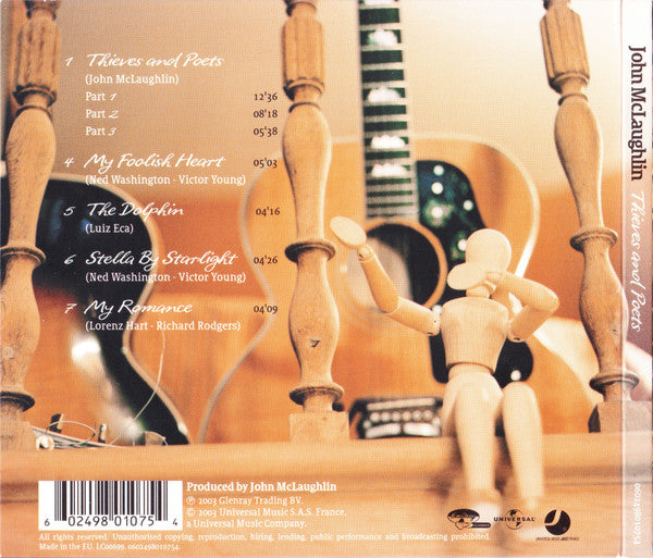 John McLaughlin : Thieves And Poets (CD, Album, Dig)
