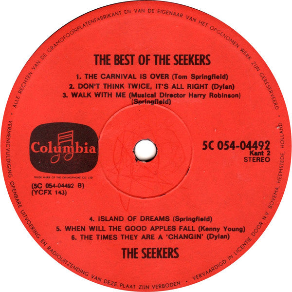 The Seekers : The Best Of (LP, Comp, RE, Red)