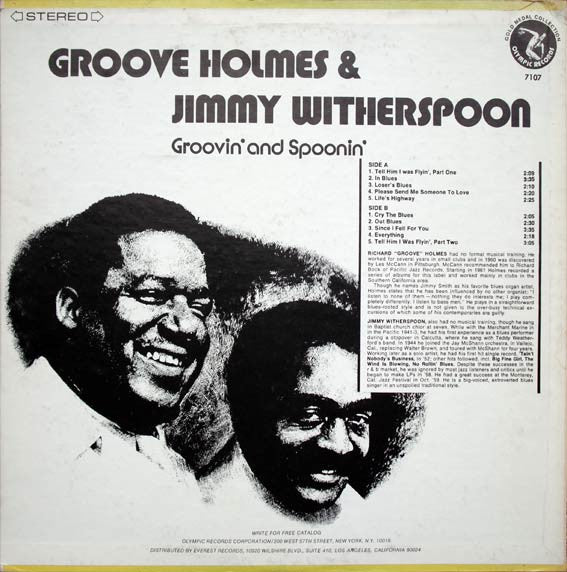 Groove Holmes* & Jimmy Witherspoon : Groovin' And Spoonin' (LP, Comp)