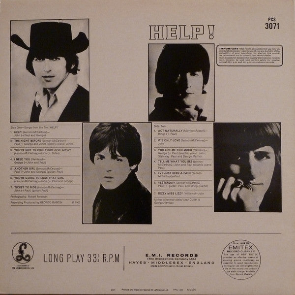 The Beatles : Help! (LP, Album, RE)