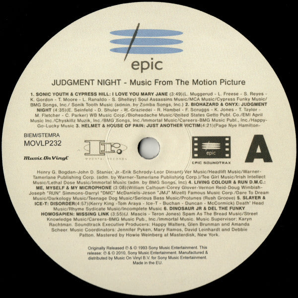 Various : Judgment Night (Music From The Motion Picture) (LP, Album, RE, 180)