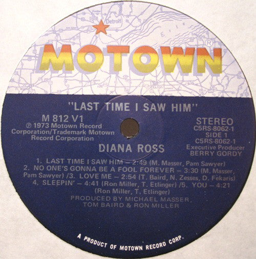 Diana Ross : Last Time I Saw Him (LP, Album, Hol)