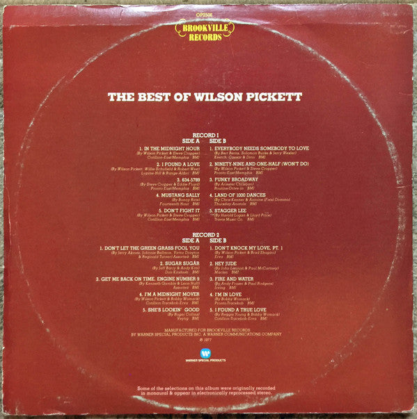 Wilson Pickett : The Best Of Wilson Pickett (2xLP, Comp)