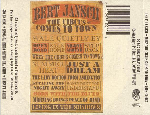 Bert Jansch : When The Circus Comes To Town (CD, Album)