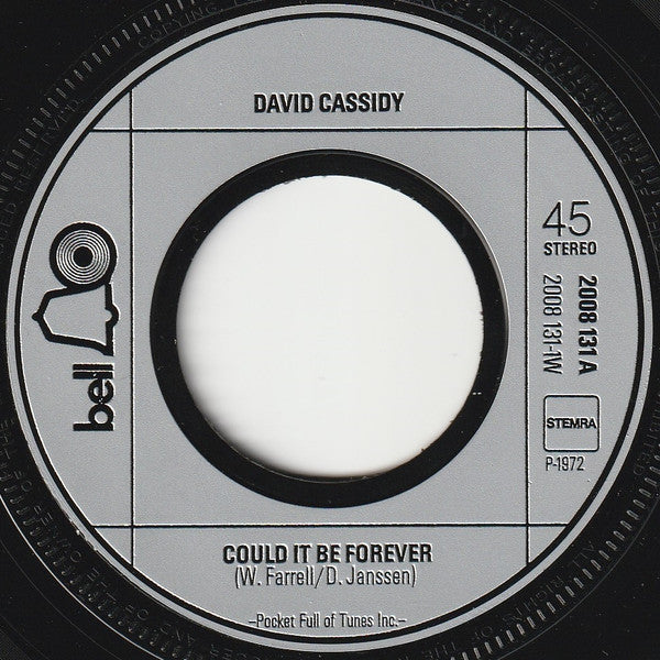 David Cassidy : Could It Be Forever (7", Single, Sil)