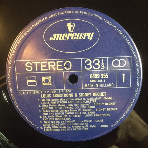 Louis Armstrong / Sidney Bechet : Louis Armstrong / Sidney Bechet (LP, Comp)