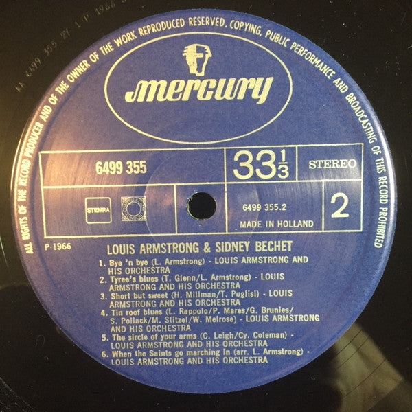 Louis Armstrong / Sidney Bechet : Louis Armstrong / Sidney Bechet (LP, Comp)