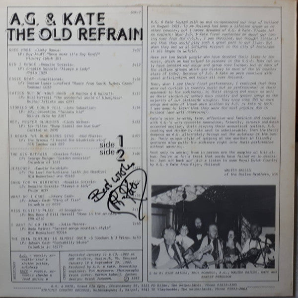 A.G. & Kate : The Old Refrain (LP, Album)