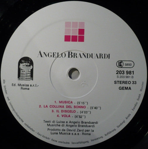 Angelo Branduardi : Angelo Branduardi (LP, Album, Gat)