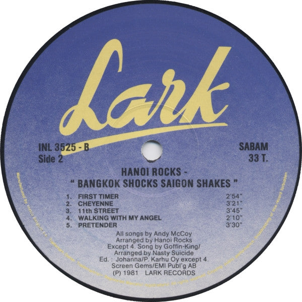Hanoi Rocks : Bangkok Shocks, Saigon Shakes, Hanoi Rocks (LP, Album, Gat + 12", Maxi)