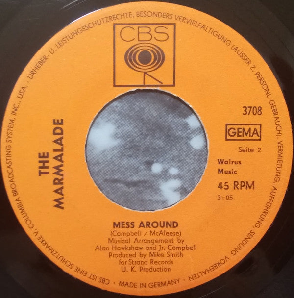 The Marmalade : Wait For Me Mary-Anne / Mess Around (7")