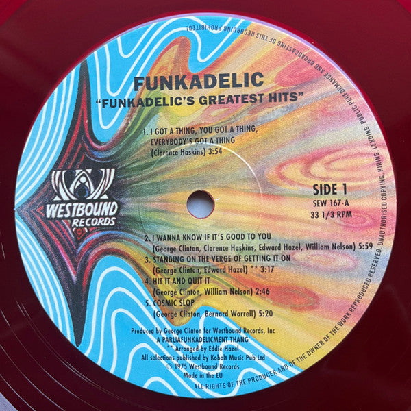 Funkadelic : Funkadelic's Greatest Hits (LP, Comp, Ltd, Num, RE, Red)