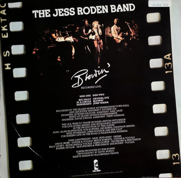 The Jess Roden Band : Blowin' (LP, Album)