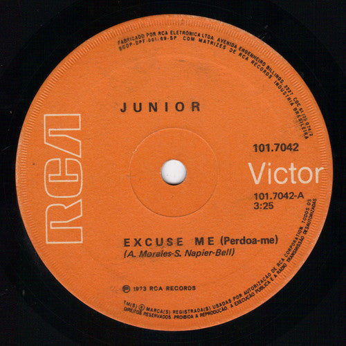 Junior (54) : Excuse Me (Perdoa-me) (7", Single)