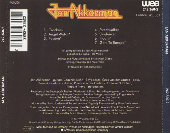 Jan Akkerman : Jan Akkerman (CD, Album, RE, RM)