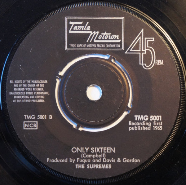 The Supremes : I Hear A Symphony / Only Sixteen (7", Single)