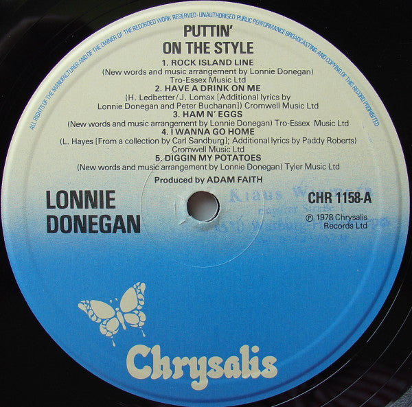 Lonnie Donegan : Puttin' On The Style (LP, Album, Gat)
