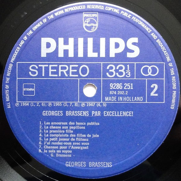Georges Brassens : Georges Brassens Par Excellence! 32 Chansons Célèbres (2xLP, Album, Comp, Gat)