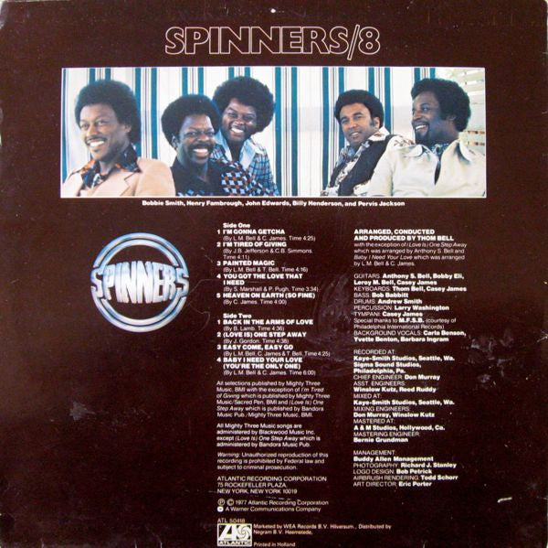 Spinners : Spinners/8 (LP, Album)