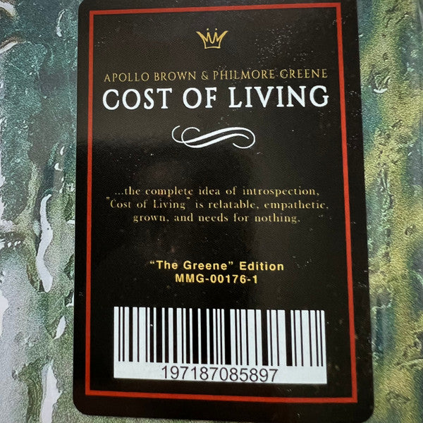 Apollo Brown & Philmore Greene : Cost Of Living (LP, Album, Gre)