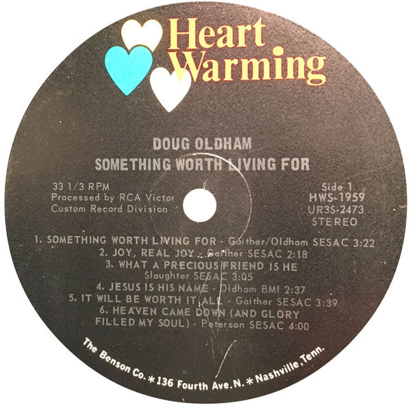 Doug Oldham : Something Worth Living For (LP)