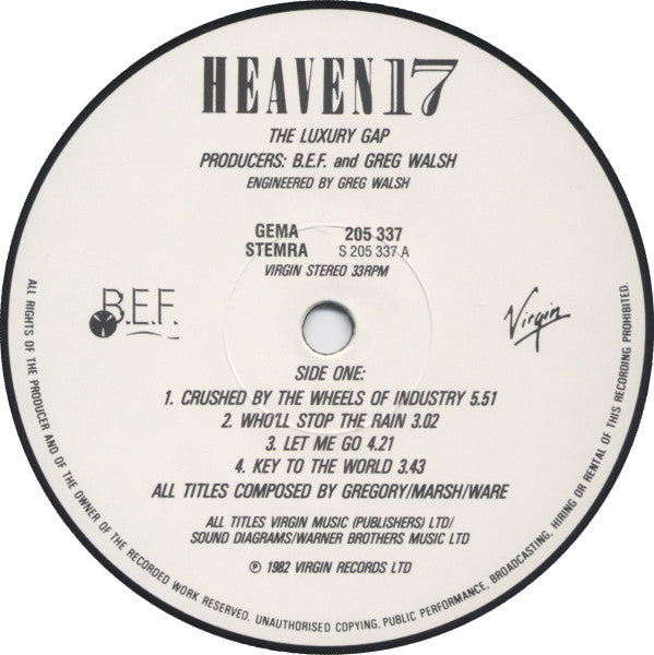 Heaven 17 : The Luxury Gap (LP, Album)