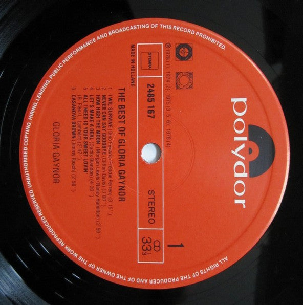 Gloria Gaynor : The Best Of Gloria Gaynor (LP, Comp)