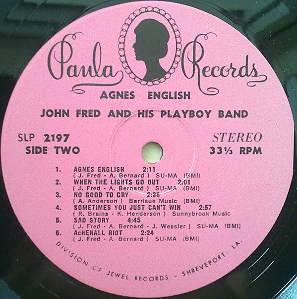 John Fred & His Playboy Band : Agnes English (LP, Album, Pin)