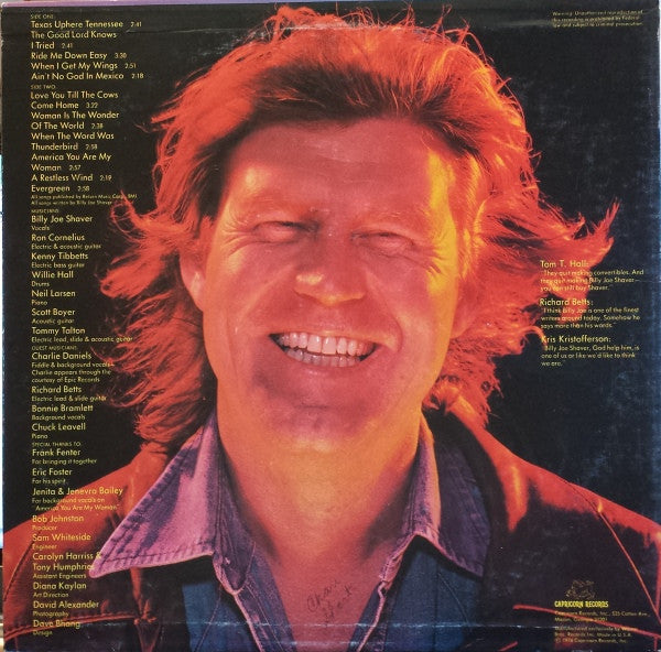 Billy Joe Shaver : When I Get My Wings (LP, Album, Los)