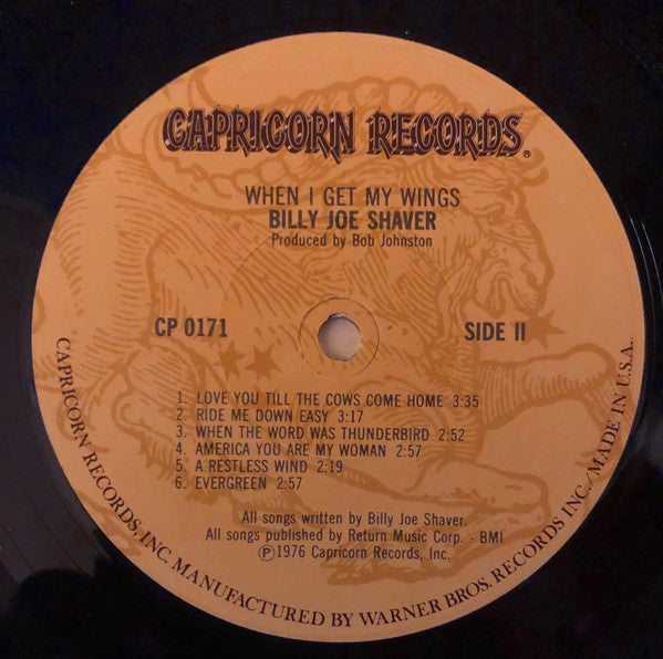 Billy Joe Shaver : When I Get My Wings (LP, Album, Los)