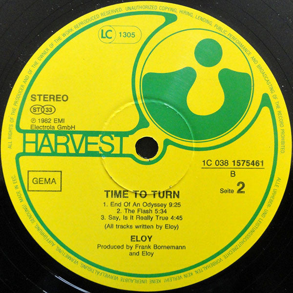 Eloy : Time To Turn (LP, Album, M/Print, RE)