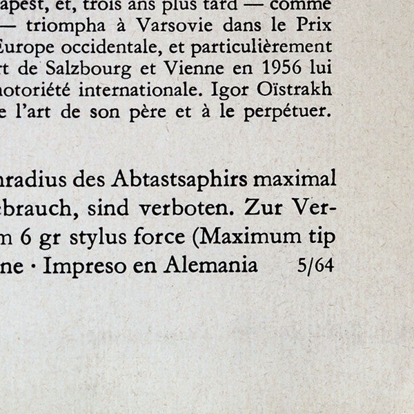 David Oistrach Und Igor Oistrach - Johann Sebastian Bach • Ludwig van Beethoven • Antonio Vivaldi : David Und Igor Oistrach (LP, Album)