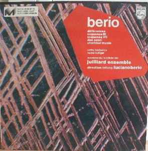 Luciano Berio : Différences - Sequenza III & VII - Due Pezzi - Chamber Music (LP, Album)