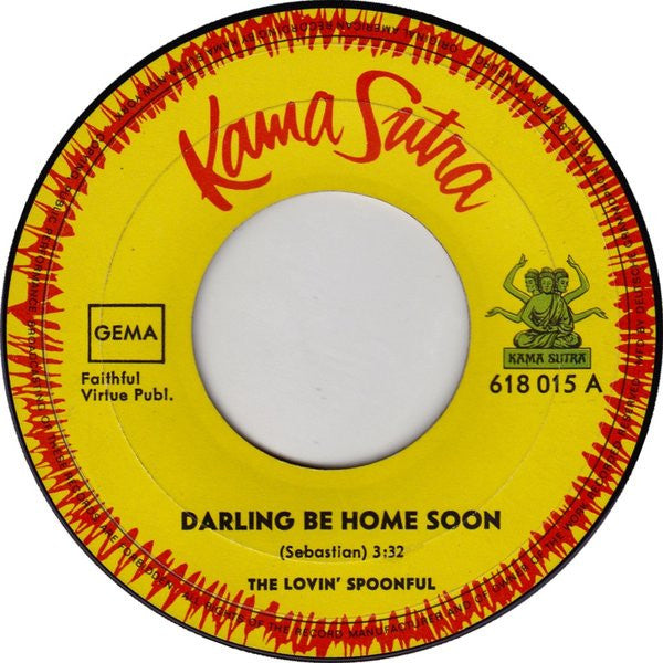 The Lovin' Spoonful : Darling Be Home Soon / Darlin' Companion (7", Single)