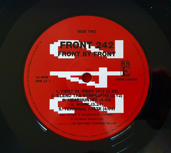 Front 242 : Front By Front (LP, Album, RE)