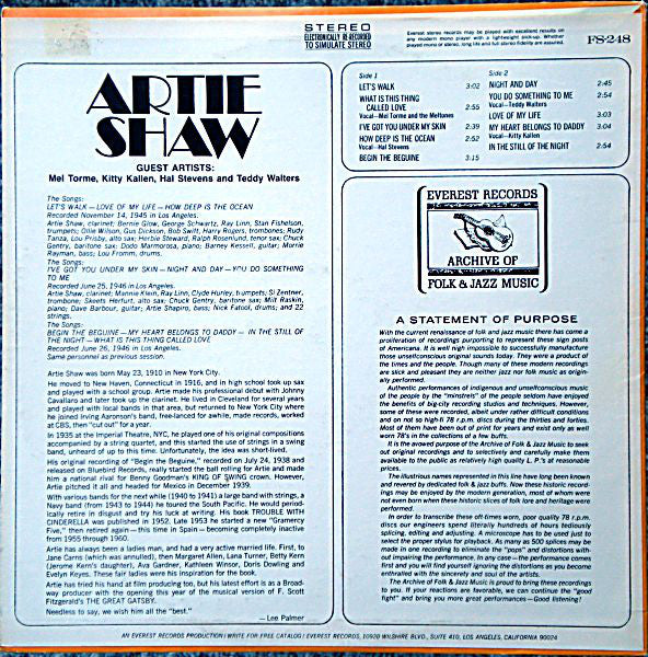 Artie Shaw : Artie Shaw (LP, Comp)