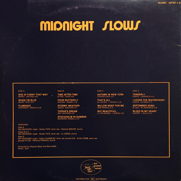 Milt Buckner, Buddy Tate, Arnett Cobb : Midnight Slows (Special) (2xLP, Comp, Gat)
