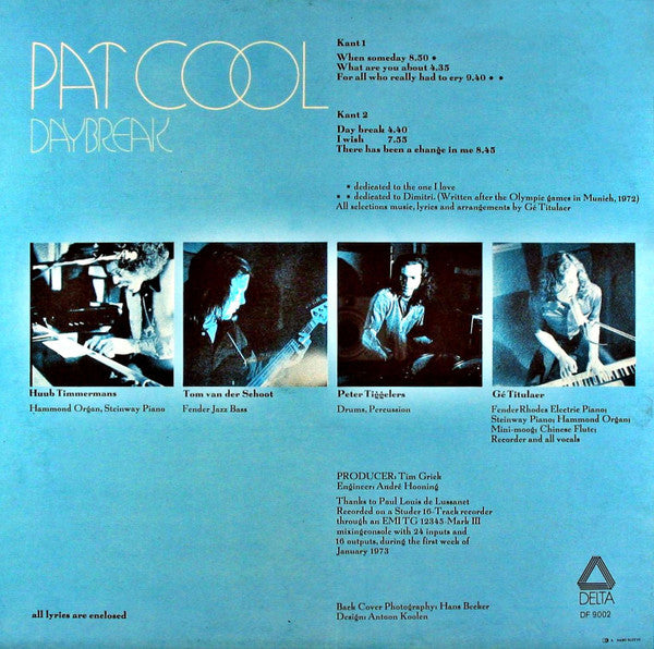 Pat Cool : Daybreak (LP)