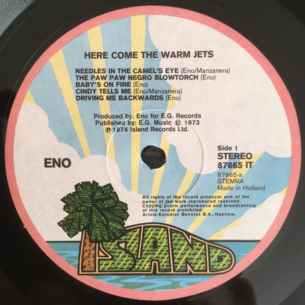 Brian Eno : Here Come The Warm Jets (LP, Album)