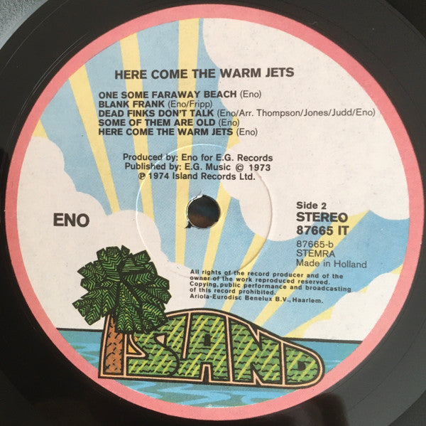 Brian Eno : Here Come The Warm Jets (LP, Album)