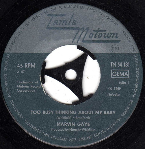 Marvin Gaye : Too Busy Thinking About My Baby / Wherever I Lay My Hat (That's  My Home) (7", Single)