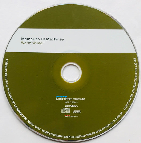 Memories Of Machines : Warm Winter (CD, Album)