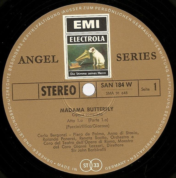 Puccini*, Renata Scotto, Carlo Bergonzi, Sir John Barbirolli : Madama Butterfly (3xLP, RE + Box)