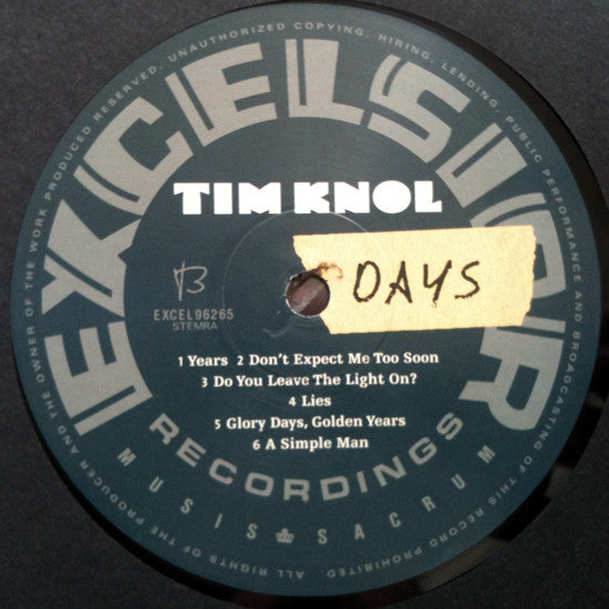 Tim Knol : Days (LP, Album, Gat + CD, Album)